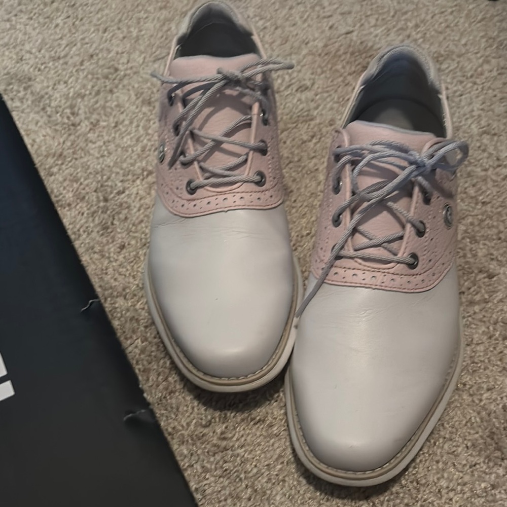 Foot Joy Pink and White Golf Shoes